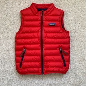 Patagonia down vest red size 3T